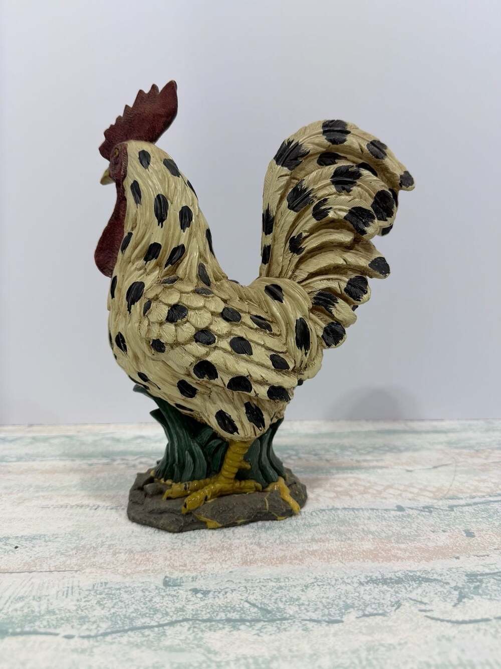 Young's Inc. Resin Speckled Rooster Figurine Farmhouse Decor